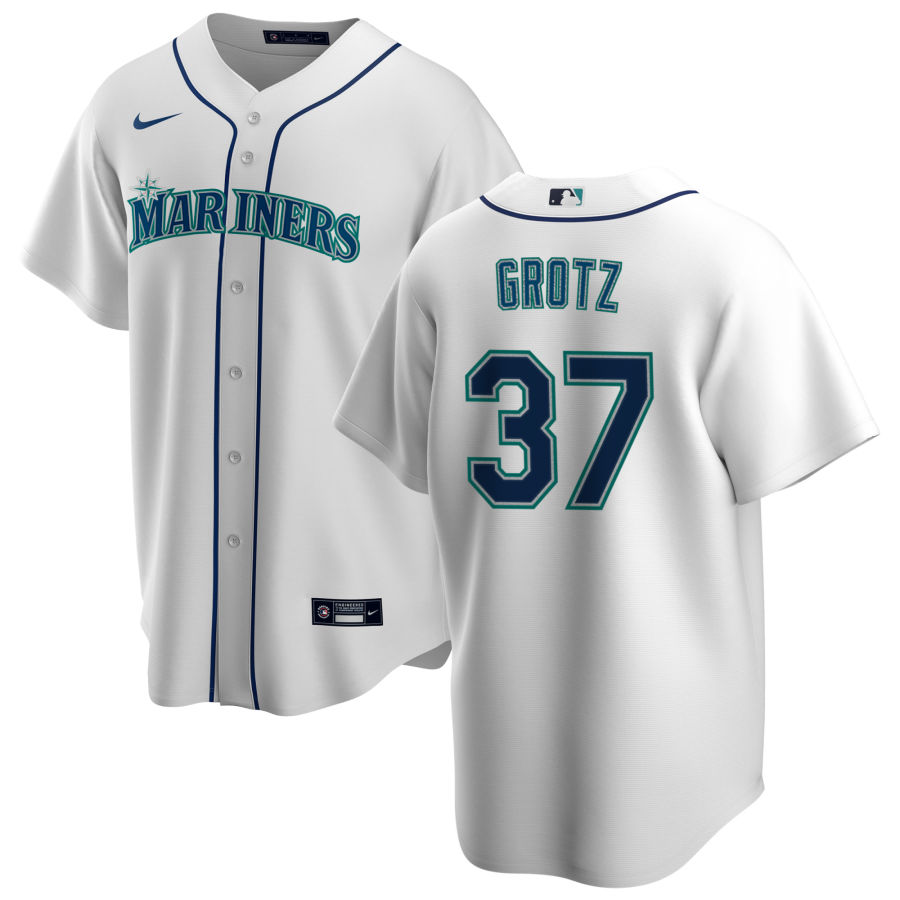 Nike Men #37 Zac Grotz Seattle Mariners Baseball Jerseys Sale-White